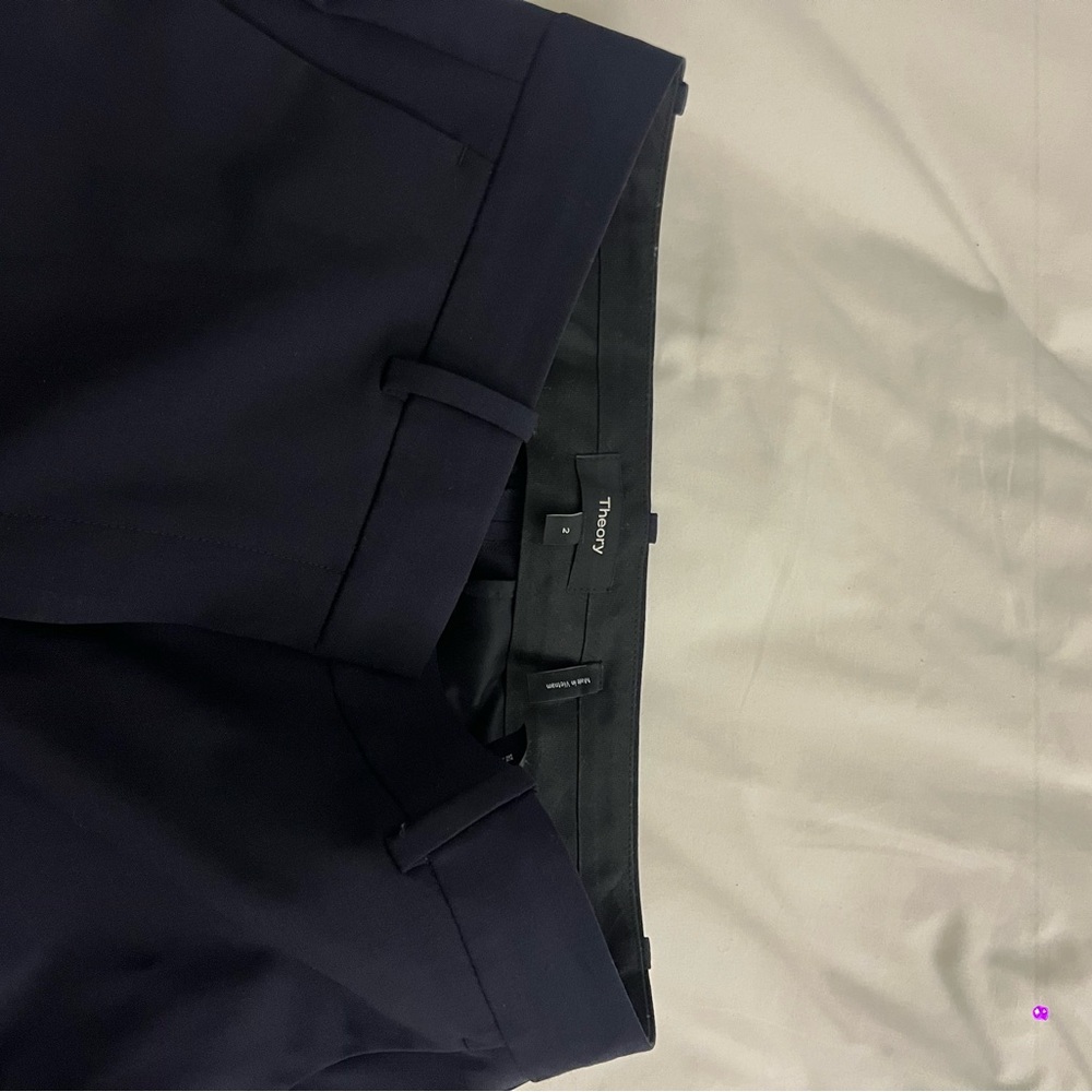 Theory Treeca Pants In Navy, Size 2 - image 3